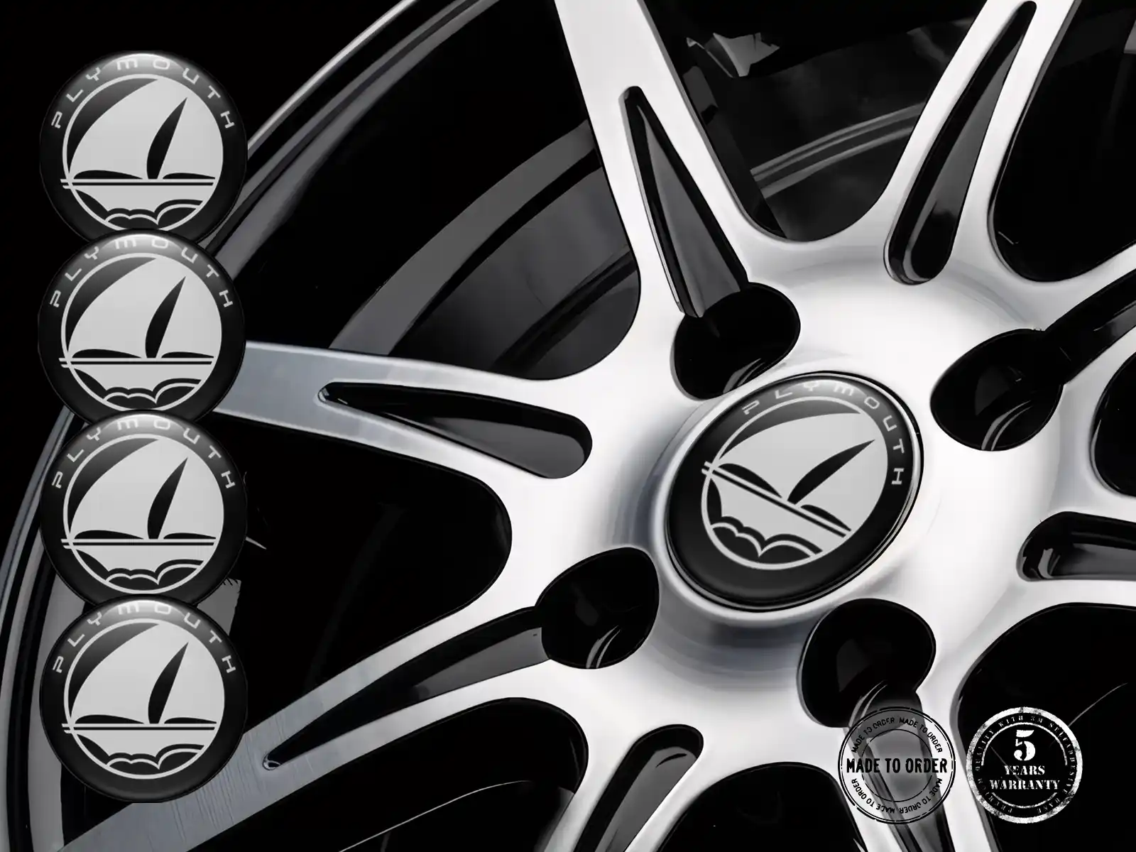 Plymouth Aufkleber Dome Edition Harz Emblem Labels